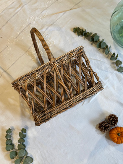 Panier porte-bouteille osier