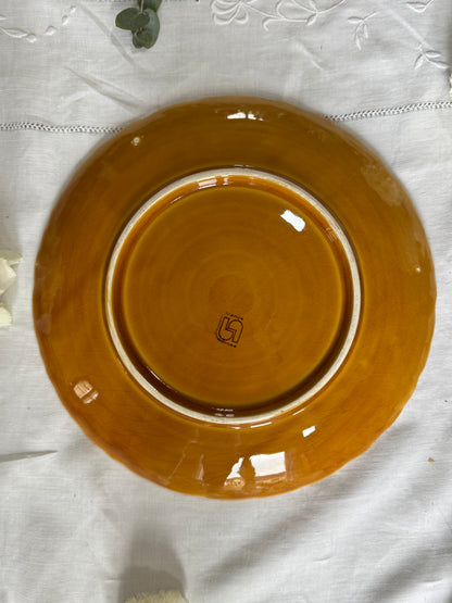 Plat barbotine Sarreguemines