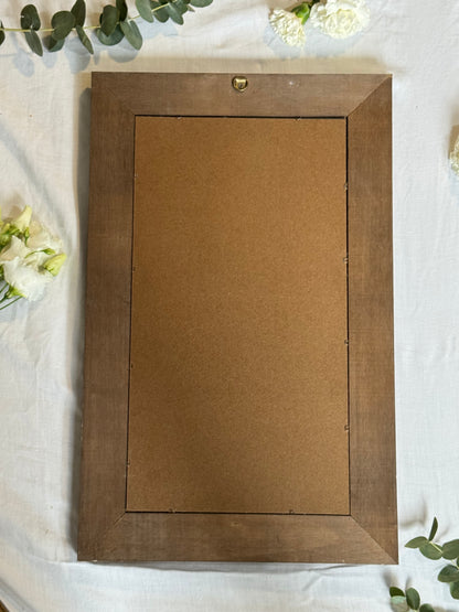 Miroir vintage cuivré en bois