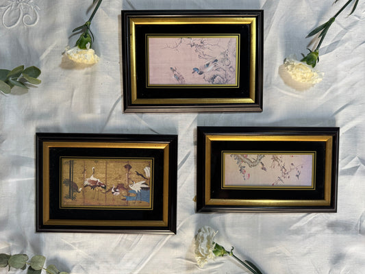 Lot 3 cadres asiatiques vintage