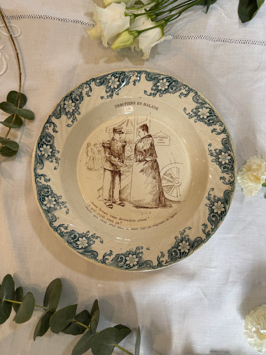 Plat creux Sarreguemines vintage