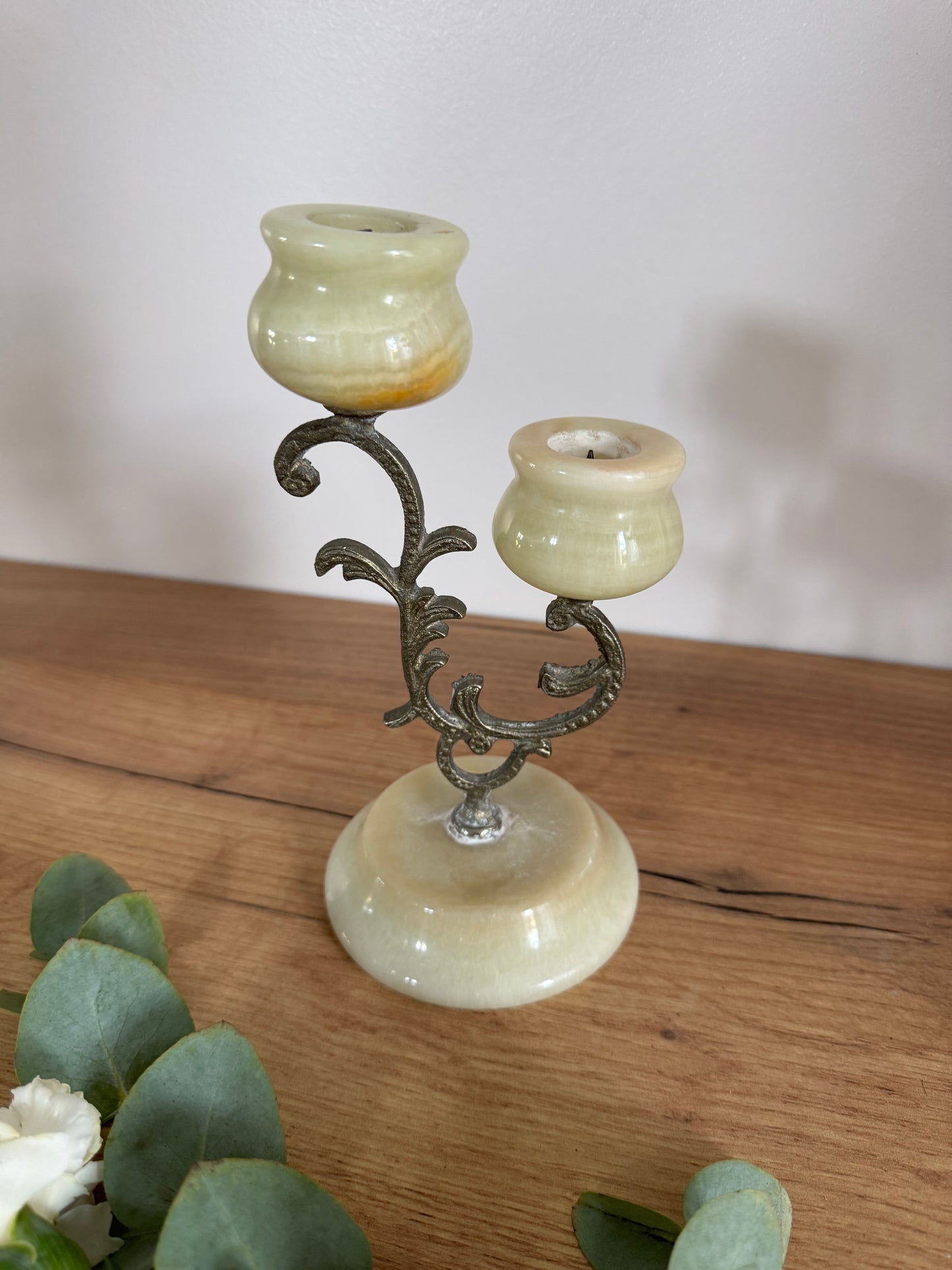 Chandelier laiton onyx