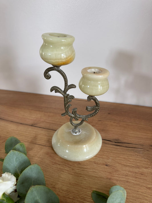 Chandelier laiton onyx