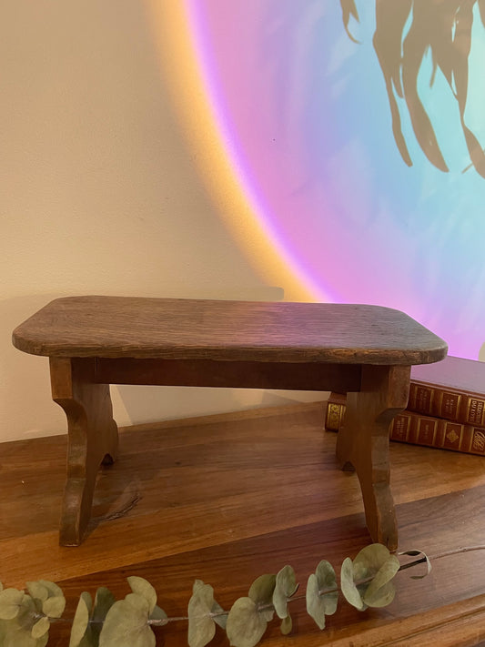 Tabouret en bois vintage