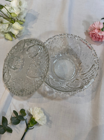 Bonbonnière en verre vintage