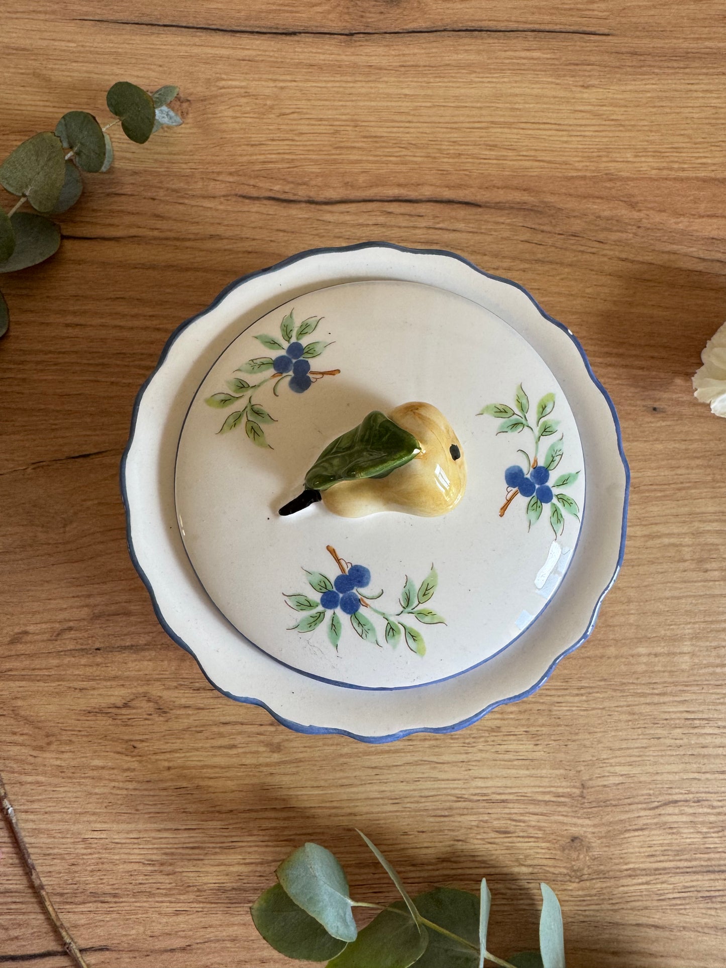 Soupière oiseau vintage