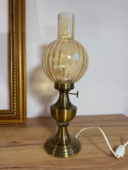 Lampe vintage doré globe