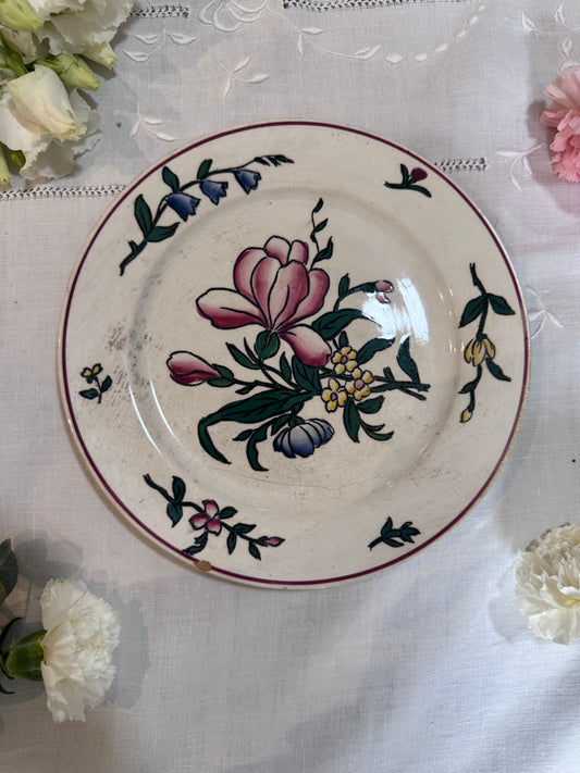 Assiette Sarreguemines vintage