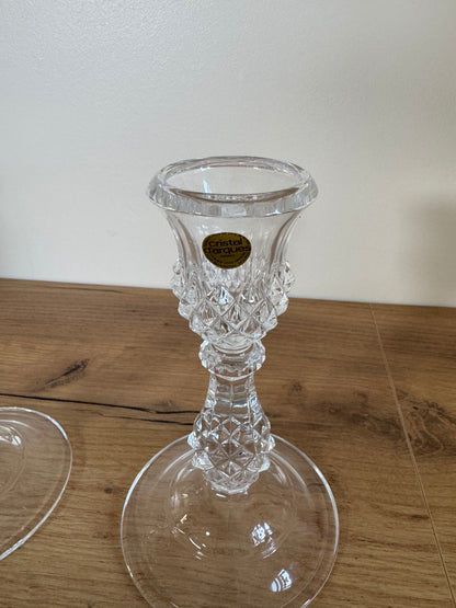 Lot bougeoirs cristal