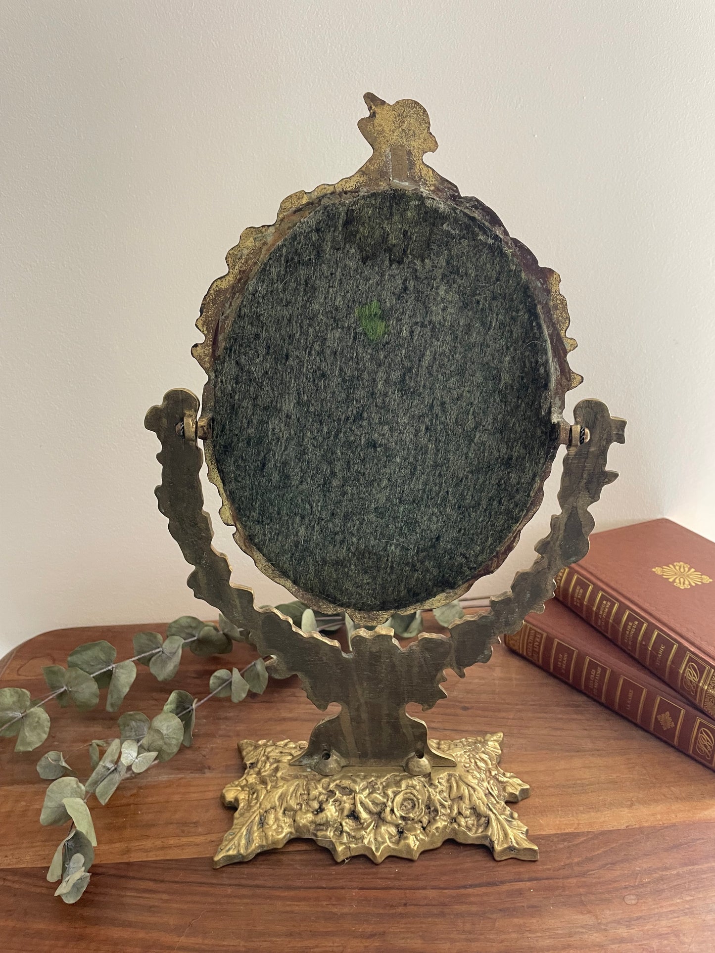 Miroir à poser, psyché en bronze vintage