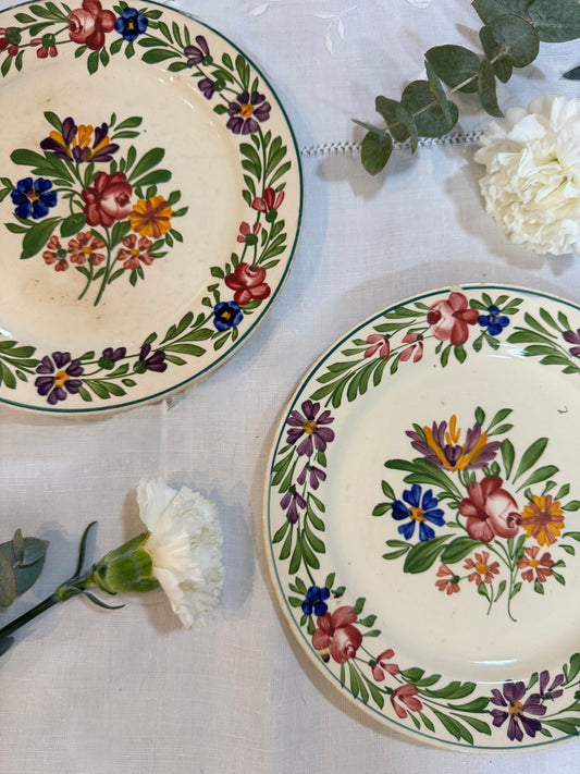 Lot 2 assiettes Sarreguemines
