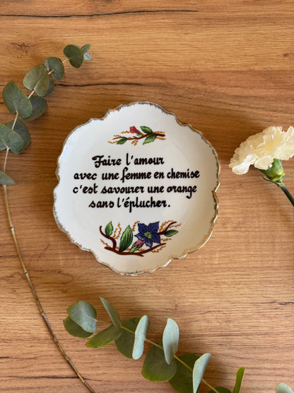 Assiette parlante drôle