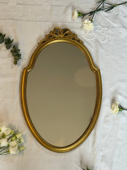 Miroir vintage doré en bois