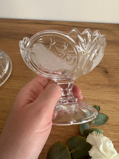 Bonbonnière cristal oiseaux