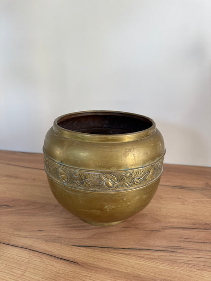 Cache pot en laiton vintage