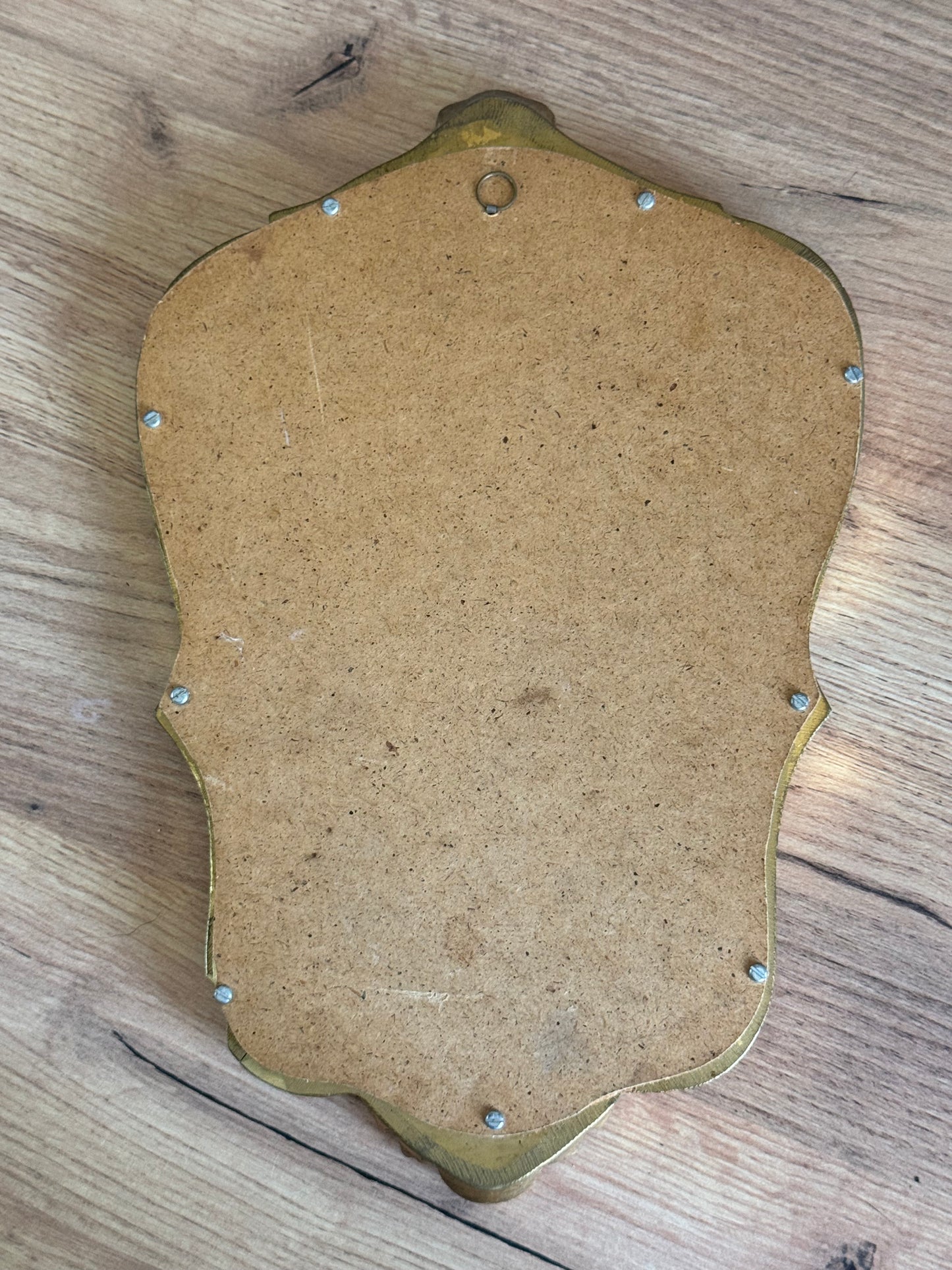 Miroir coquille doré vintage