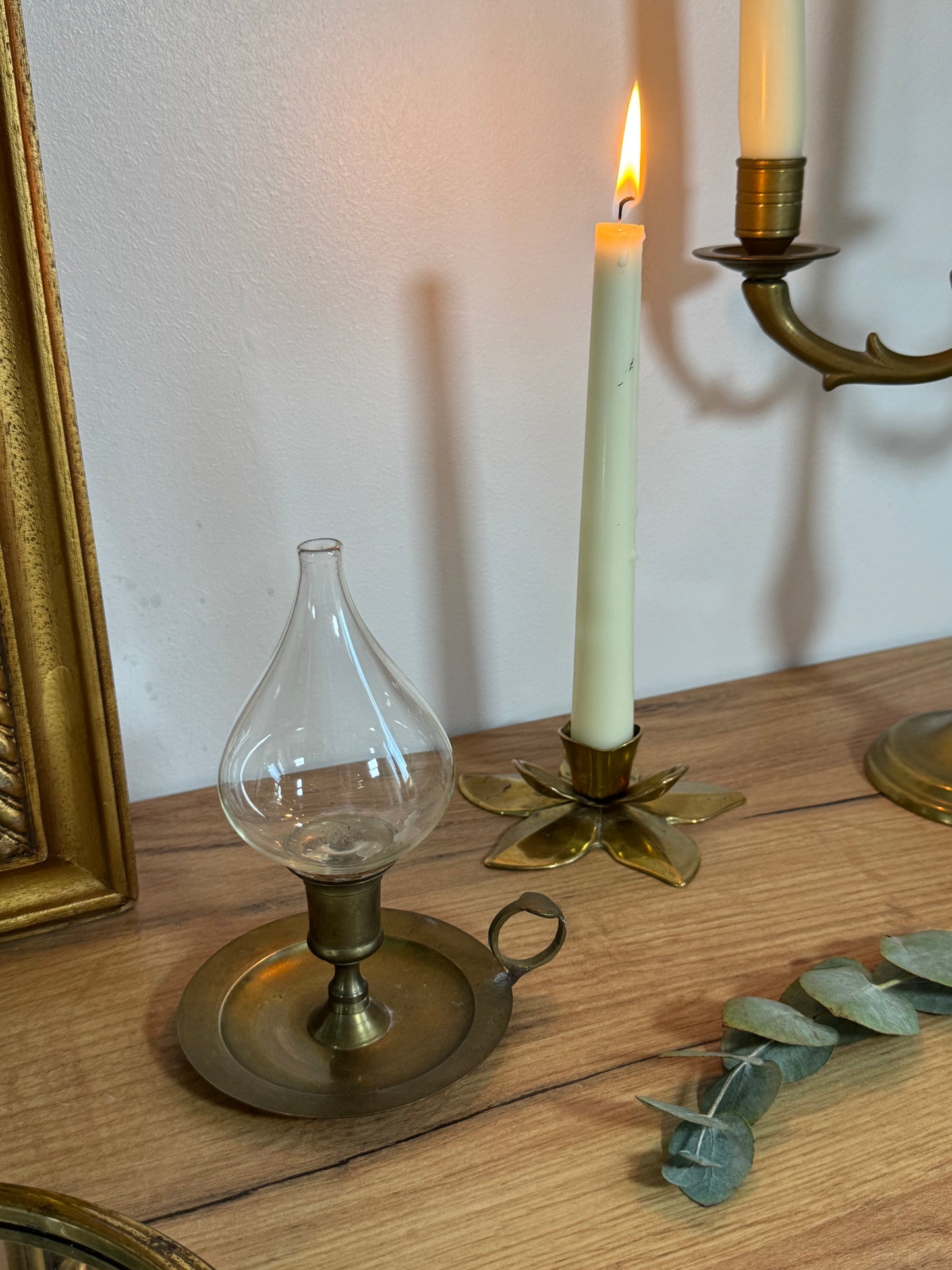 Lampe à huile laiton