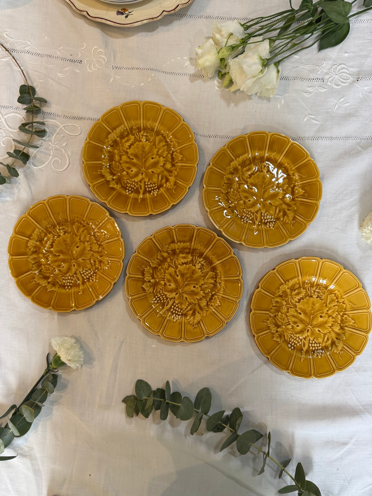 Assiettes à dessert Sarreguemines vintage