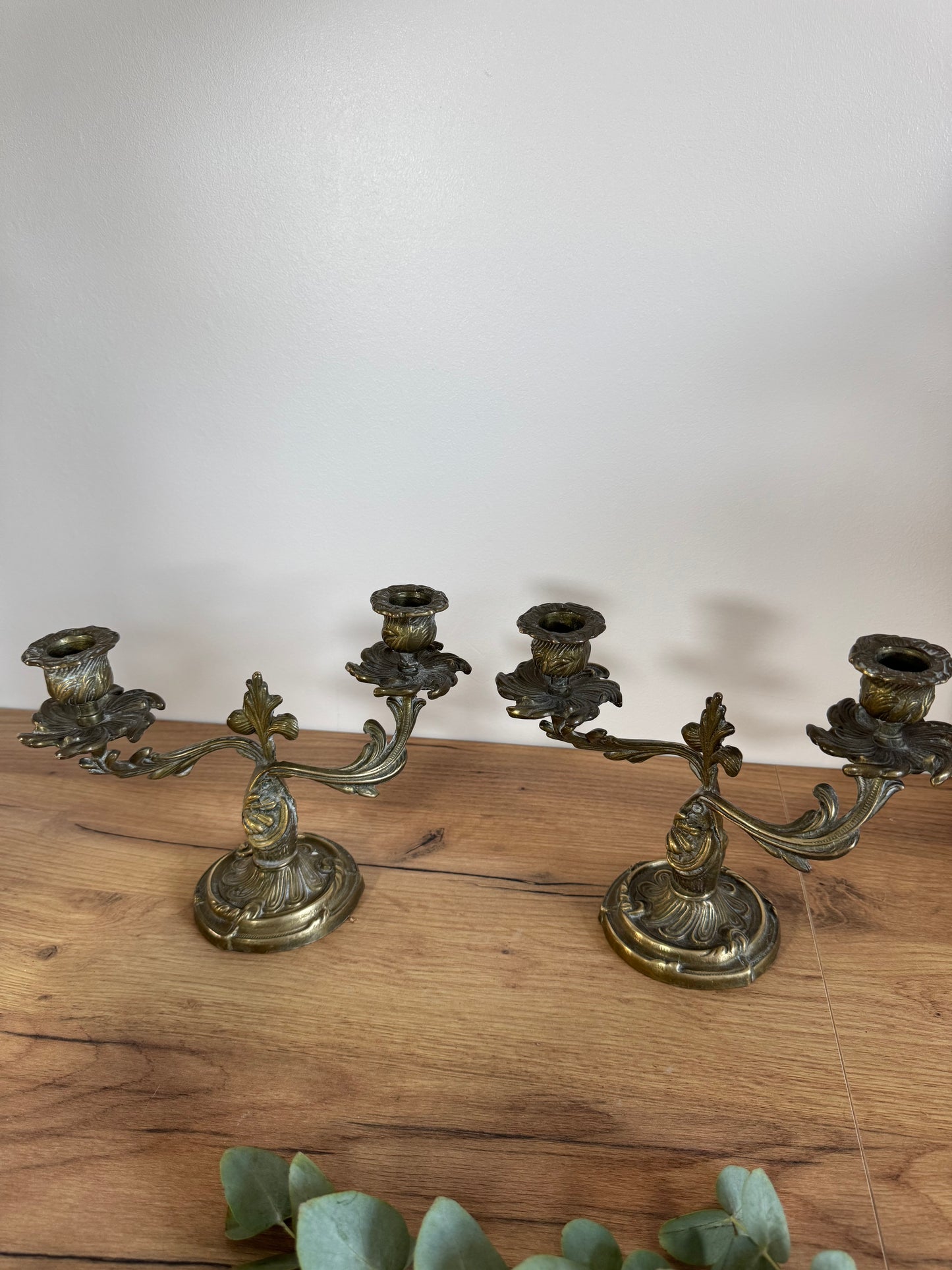 Lot de 2 chandeliers en bronze
