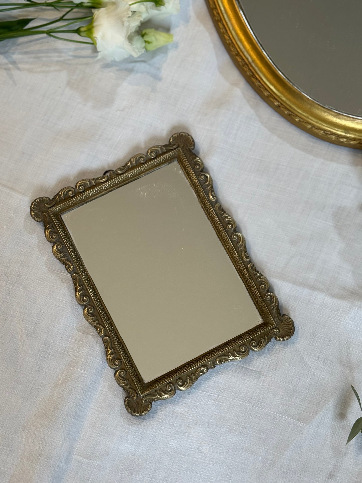 Miroir en laiton vintage