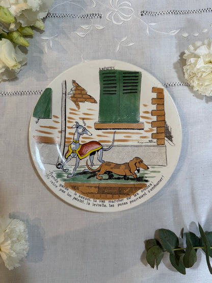 Assiettes Sarreguemines vintage