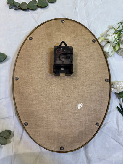 Horloge vintage bombé fleurs