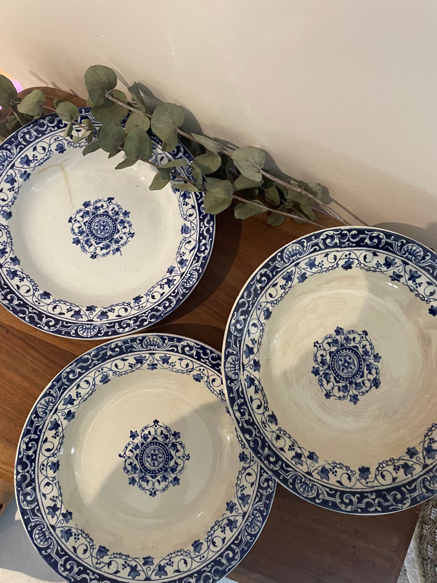 Lot de 3 assiettes de Longwy