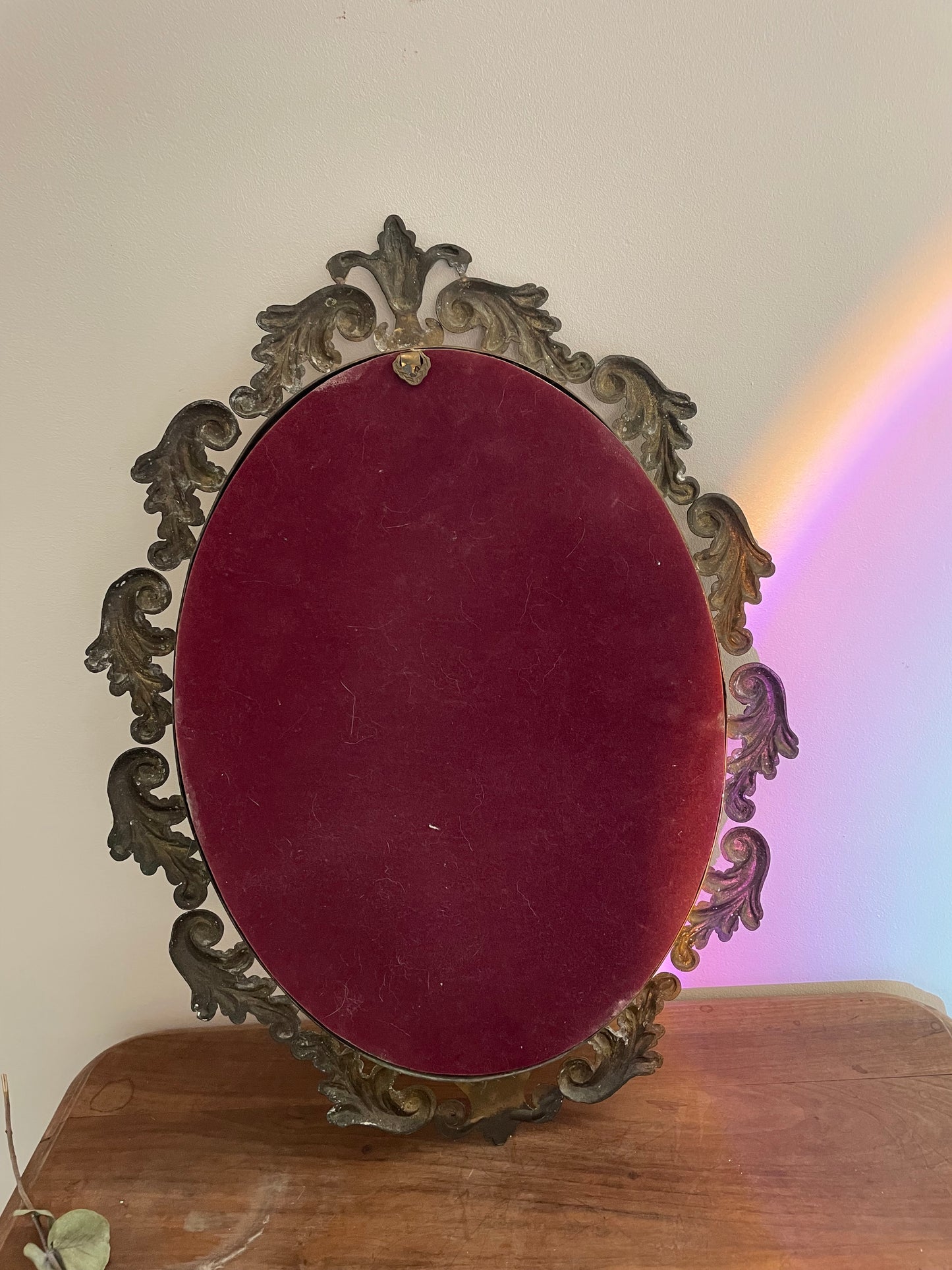 Miroir doré en bronze