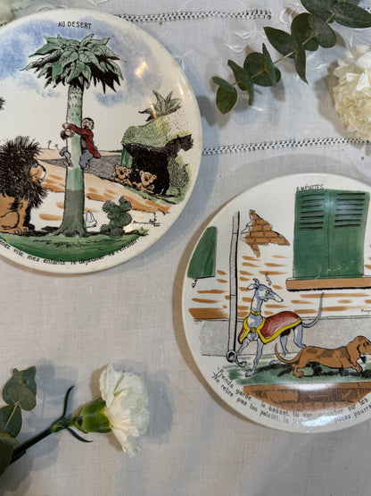 Assiettes Sarreguemines vintage