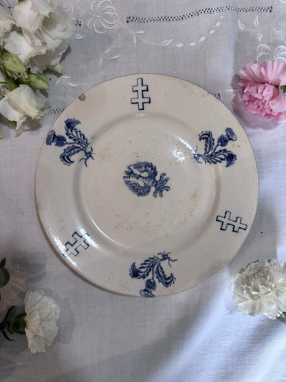 Assiette croix de lorraine Lunéville