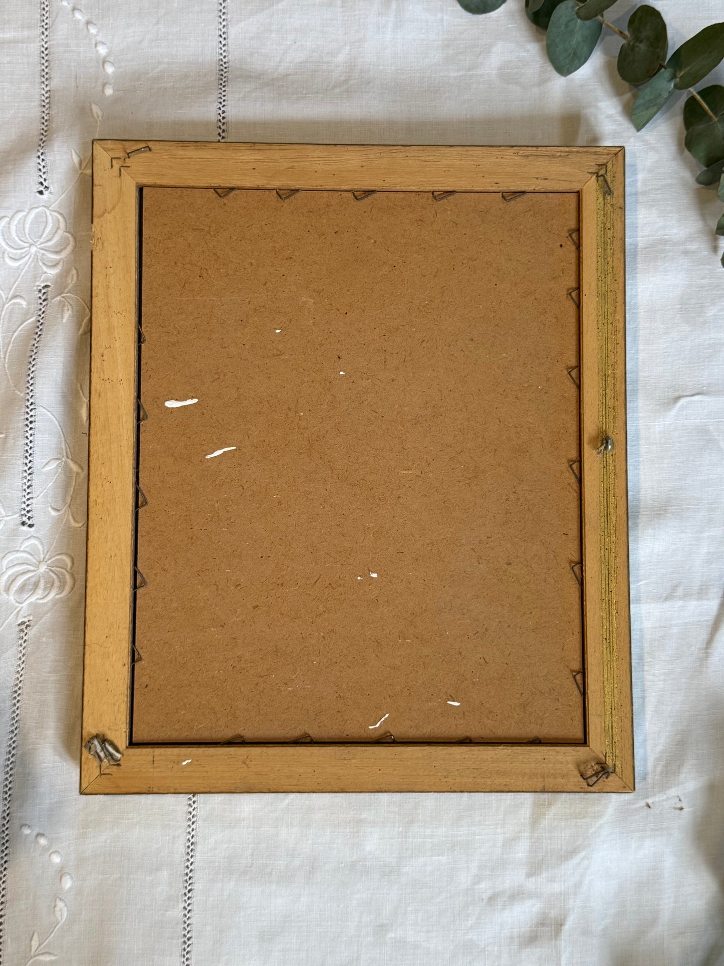 Miroir vintage doré en bois
