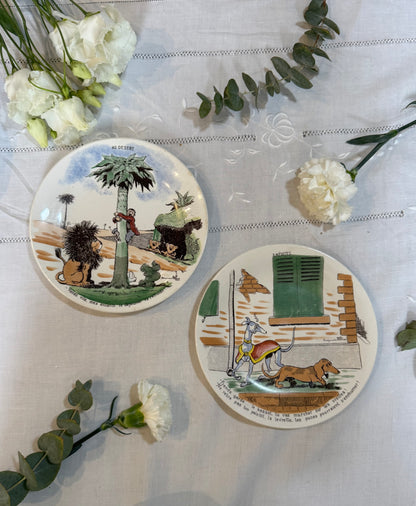Assiettes Sarreguemines vintage