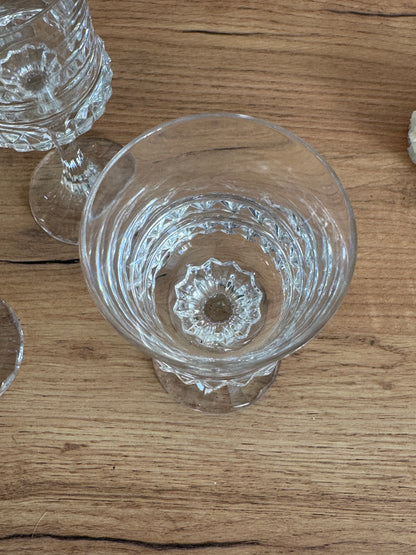 Verres à vin vintage Villeroy Boch cristal