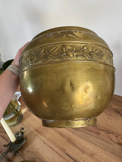 Cache pot en laiton vintage