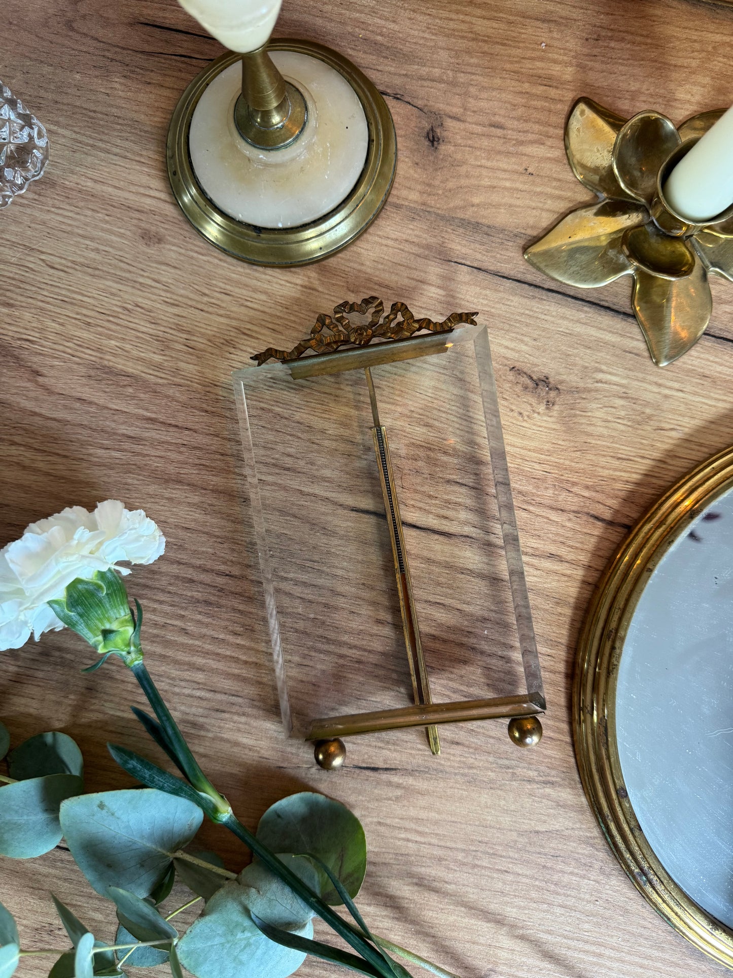 Cadre photo vintage laiton noeud