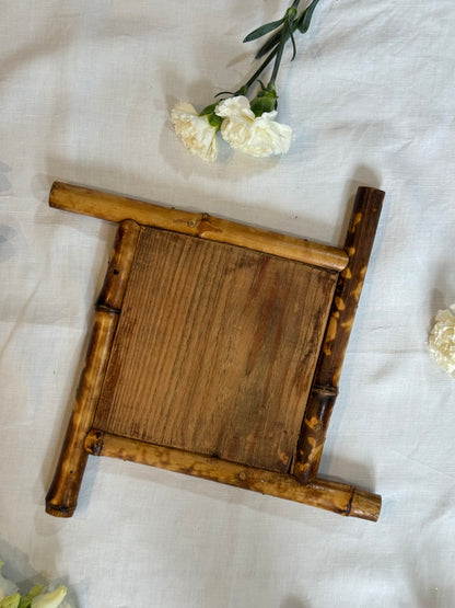 Miroir en bambou vintage