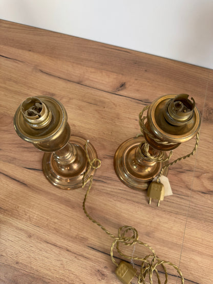 Bougeoirs laiton lampes vintage