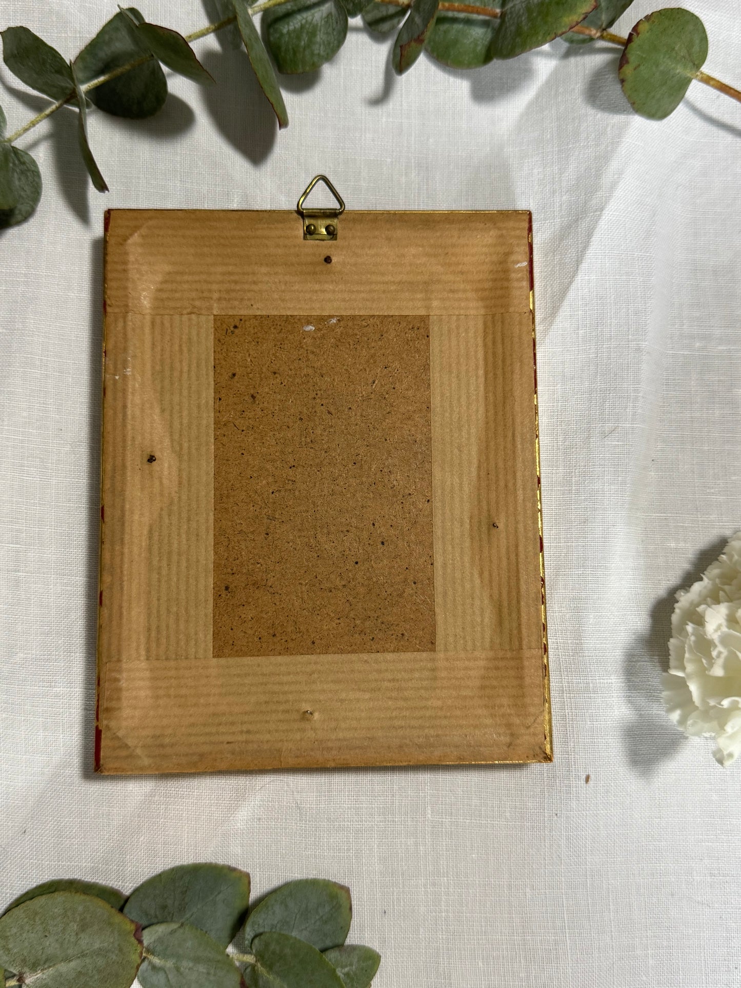 Cadre doré coquelicot