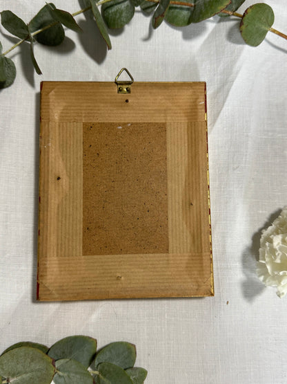 Cadre doré coquelicot