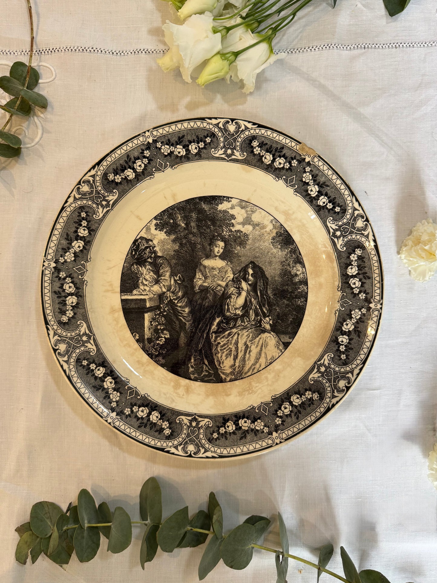 Plat Sarreguemines vintage