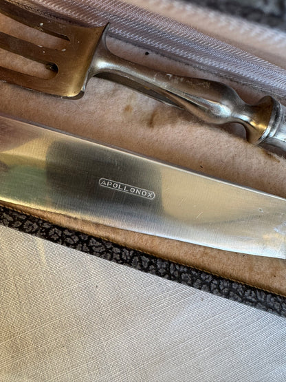 Service à découper métal argenté