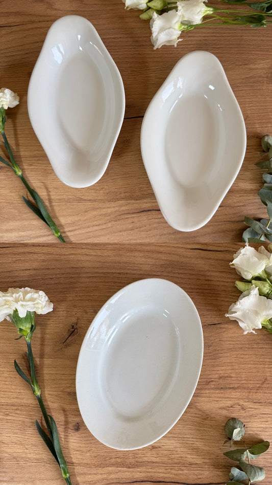 Lot de 3 raviers Limoges porcelaine