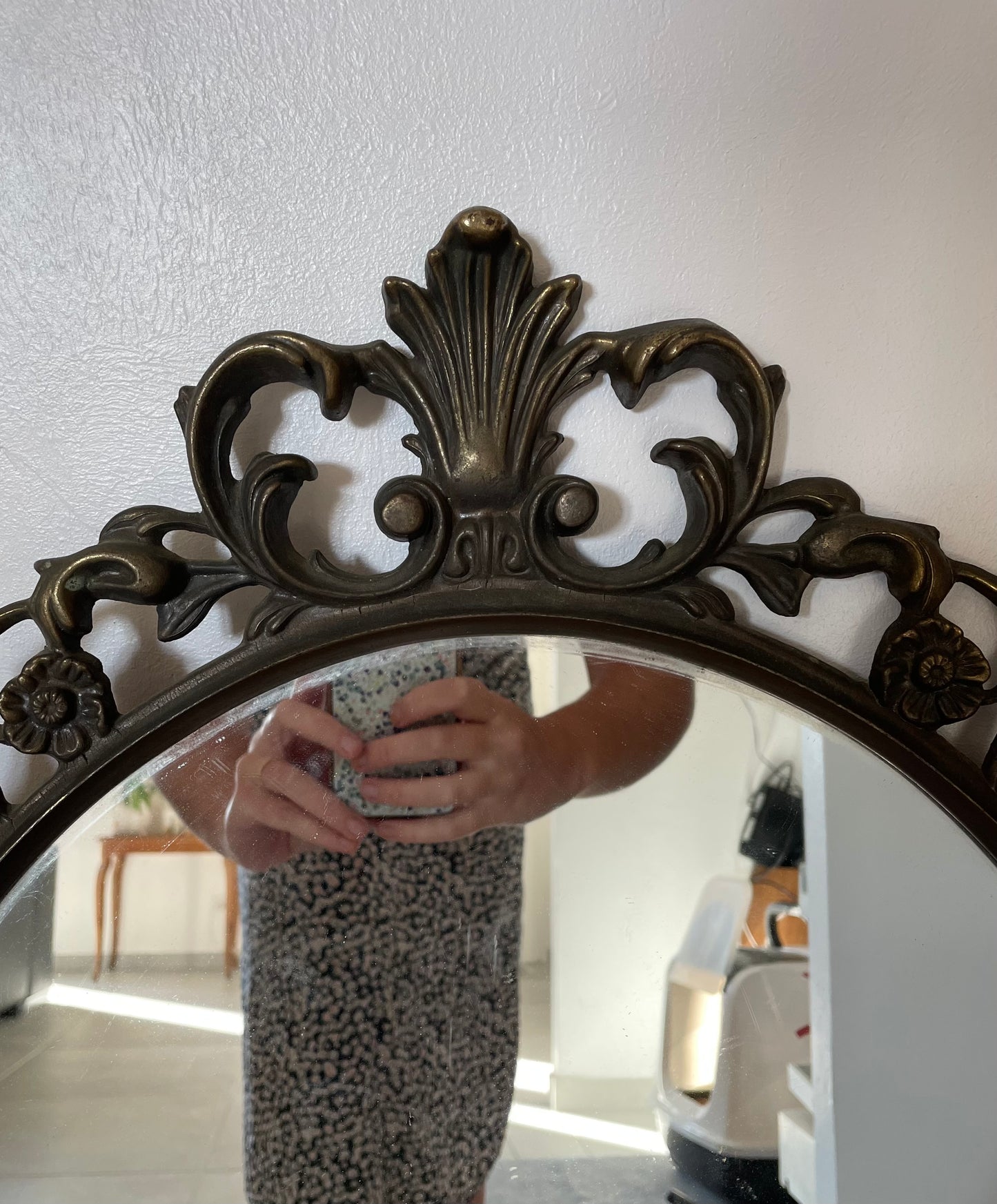 Miroir en bronze vintage