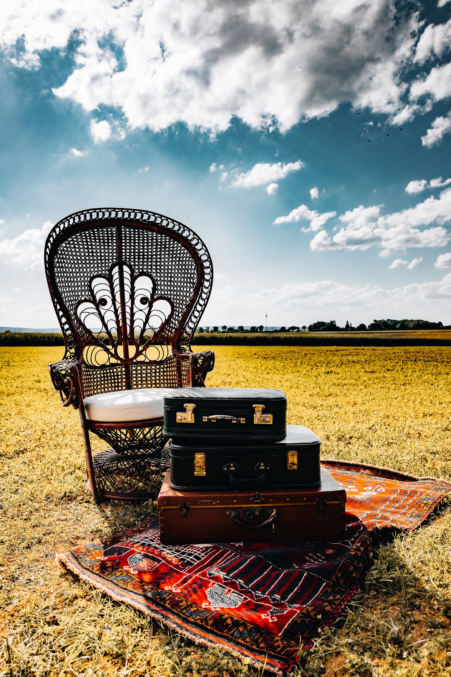 Lot de 3 valises anciennes