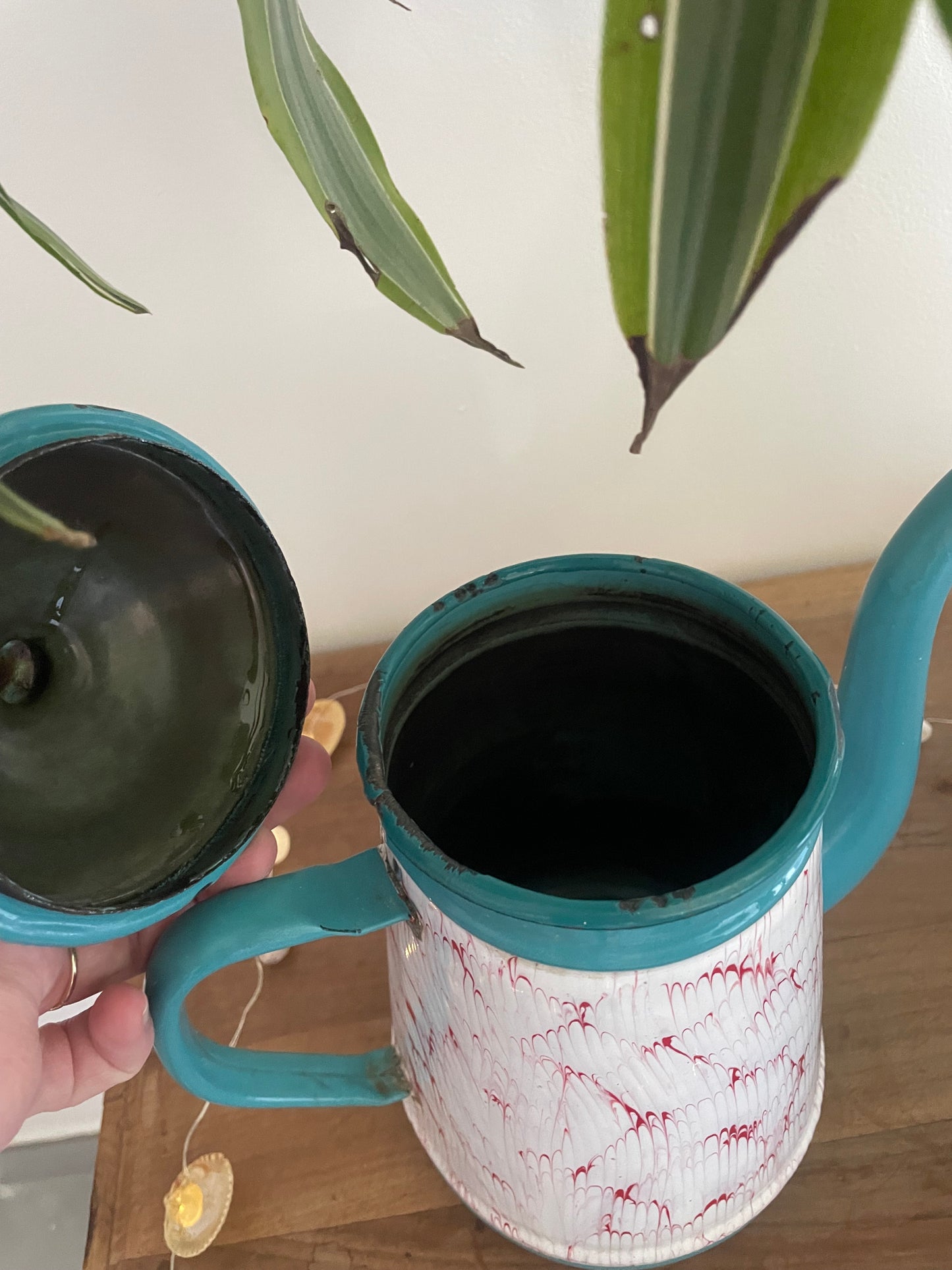 Cafetière émaillée vintage